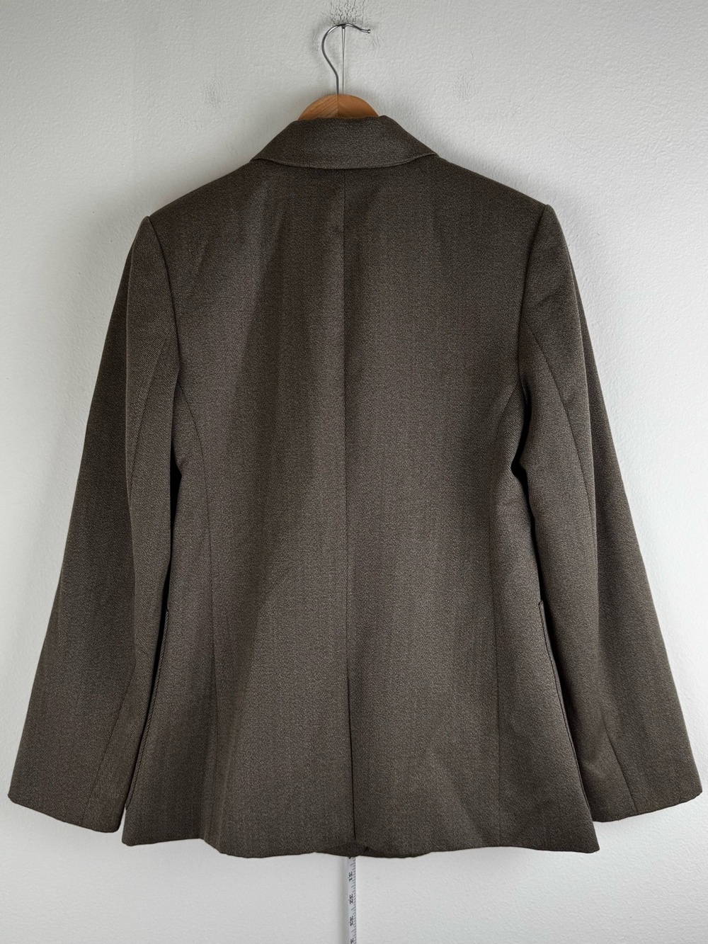 Vince Wool Blend Double Breasted Oversized Blazer Taupe Brown Size 8 - Picture 10 of 16